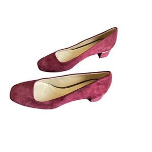 Naturalizer N5 Comfort Heels Suede Burgundy Women's‎ Shoes 7.5N